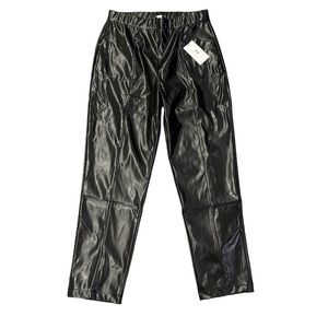 Halston seamed PO leather pants